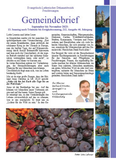 Gemeindebrief September bis November