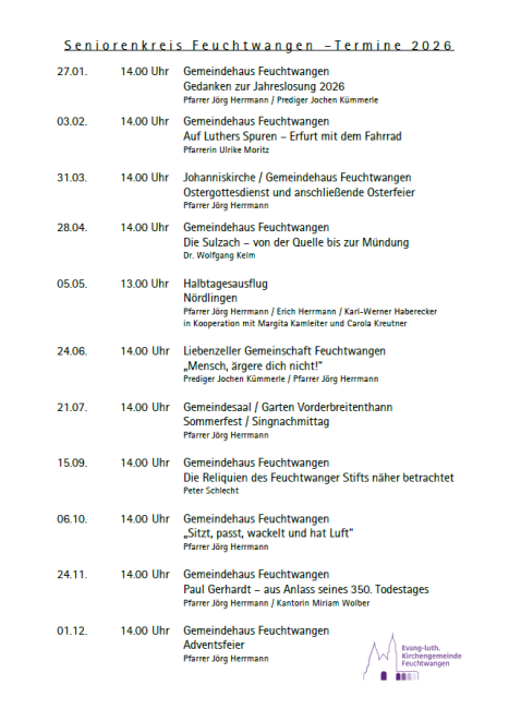 Seniorenkreistermine 2026