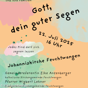 Einladung zum Vorschulkindergottesdienst