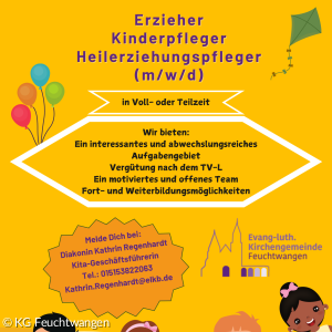 Wir suchen Dich...für die Kitas der Kirchengemeinde Feuchtwangen