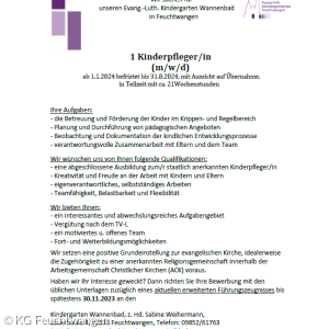 Kinderpfleger_in gesucht