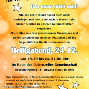 Heilig Abend nicht allein