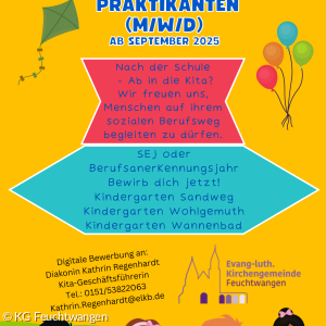 Praktikanten gesucht für die Kitas der Kirchengemeinde Feuchtwangen
