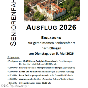 Herzliche Einladung zum Seniorenausflug