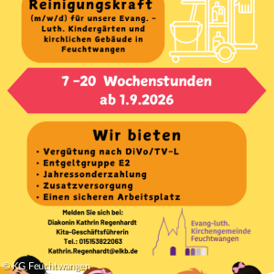 Wir suchen eine Reinigungskraft