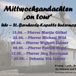 Mittwochsandachten "on tour"